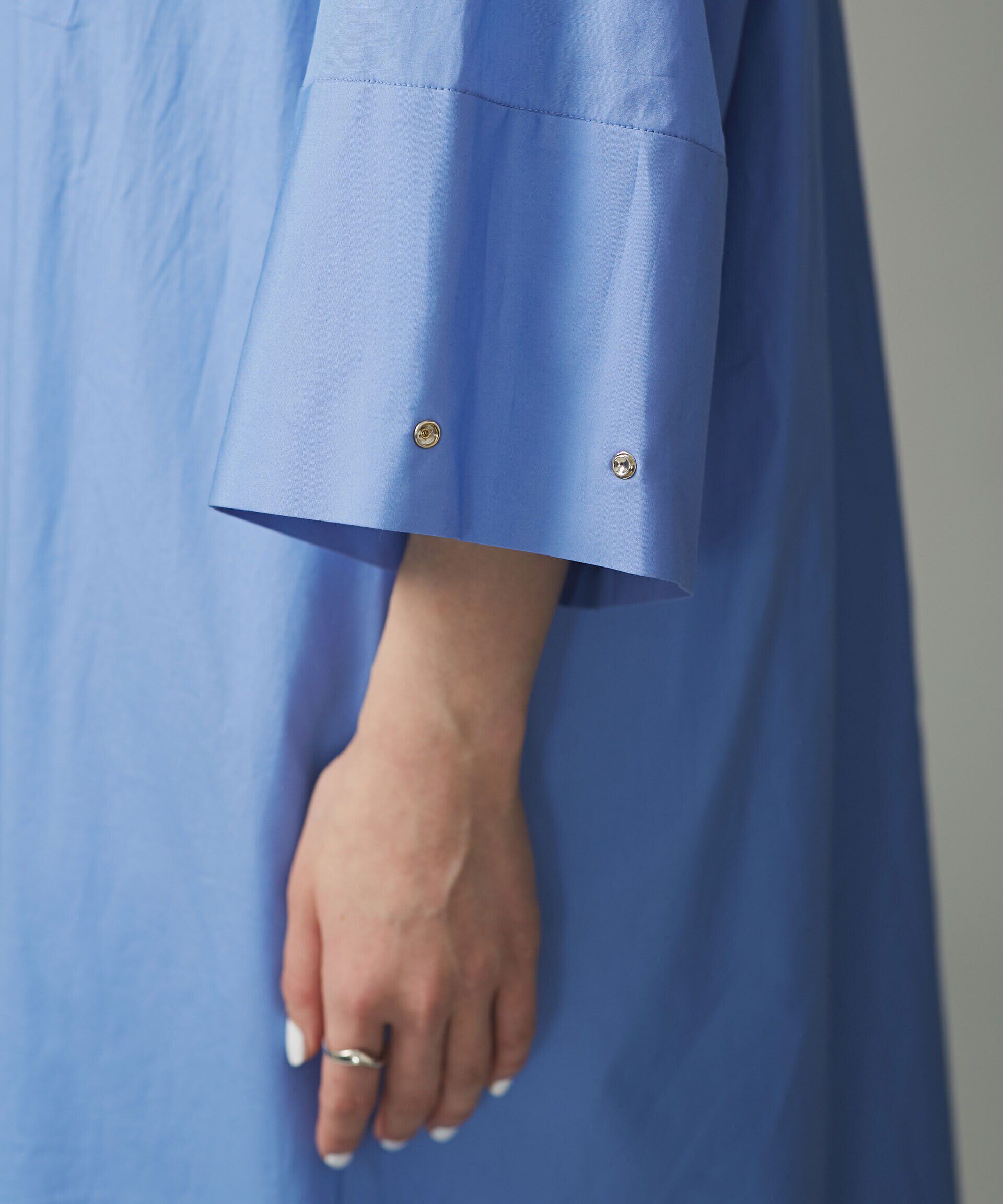 nano･universe「スタンドカラーシャツワンピース」|ワンピース|