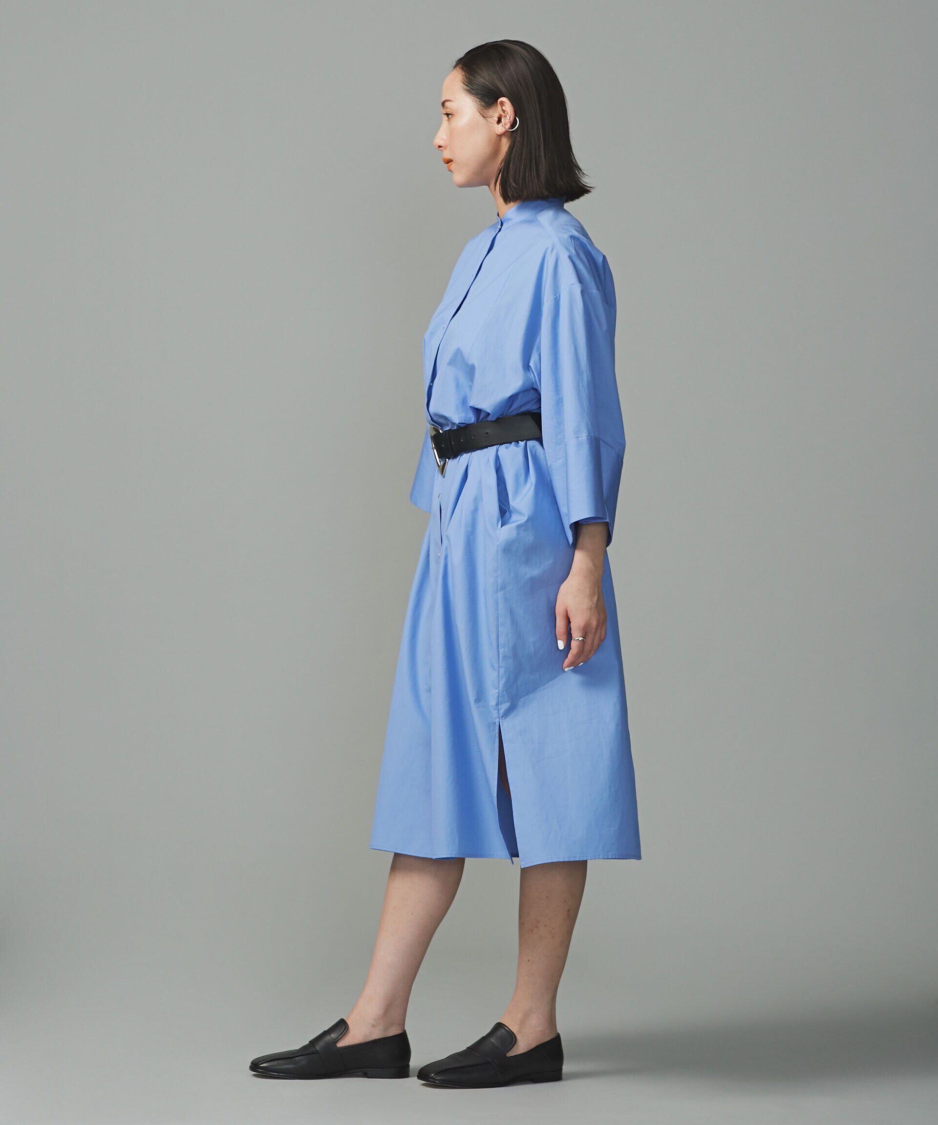 nano･universe「スタンドカラーシャツワンピース」|ワンピース|