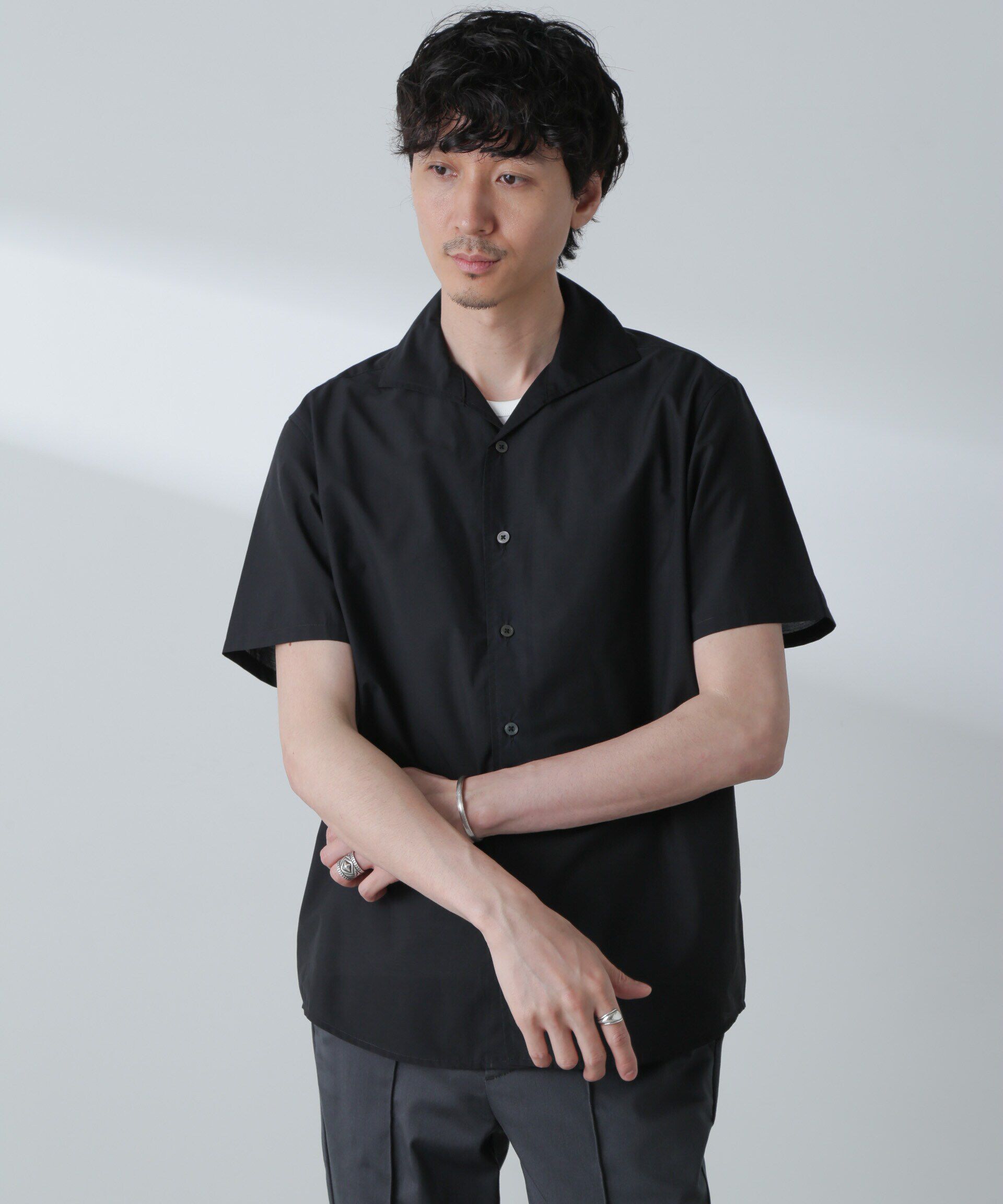 nano･universe「「MC」coveross(R)カッタウェイカラーシャツ(セットアップ可)」|シャツ・ブラウス|