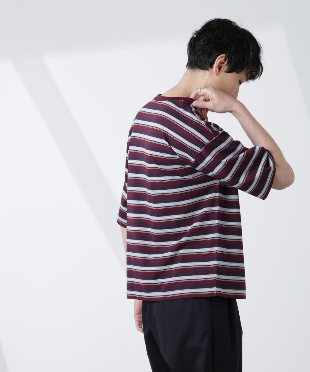 nano･universe「マイクロランダムボーダーTシャツ」|Tシャツ・カットソー|