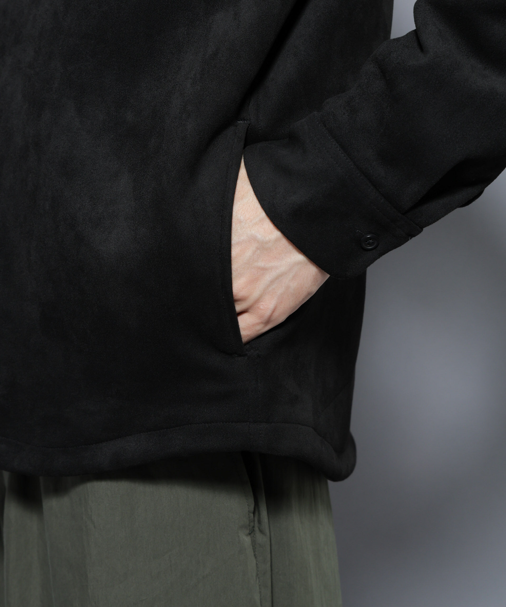 nano･universe「フェイクスエードシャツ 長袖」|シャツ・ブラウス|