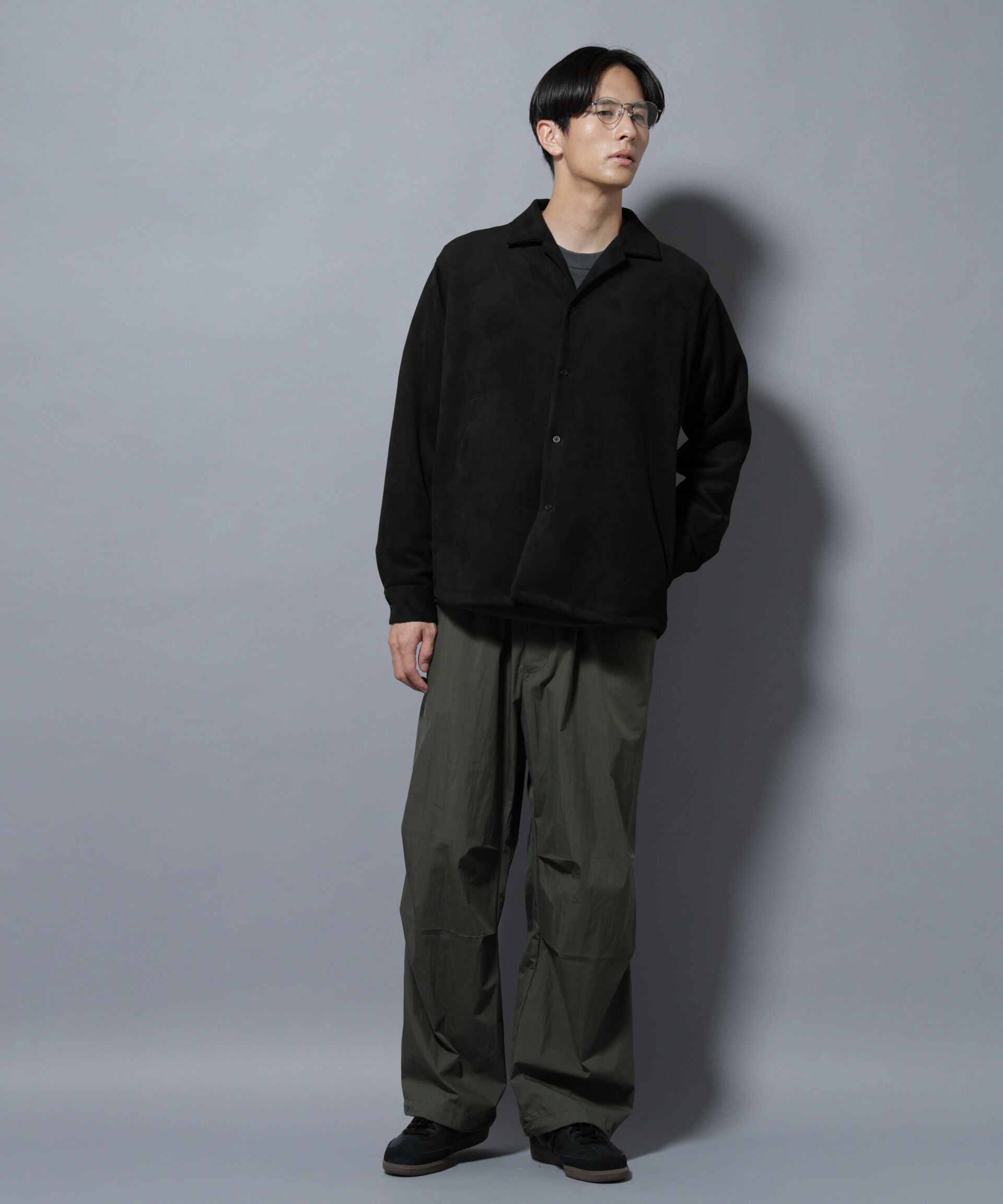 nano･universe「フェイクスエードシャツ 長袖」|シャツ・ブラウス|