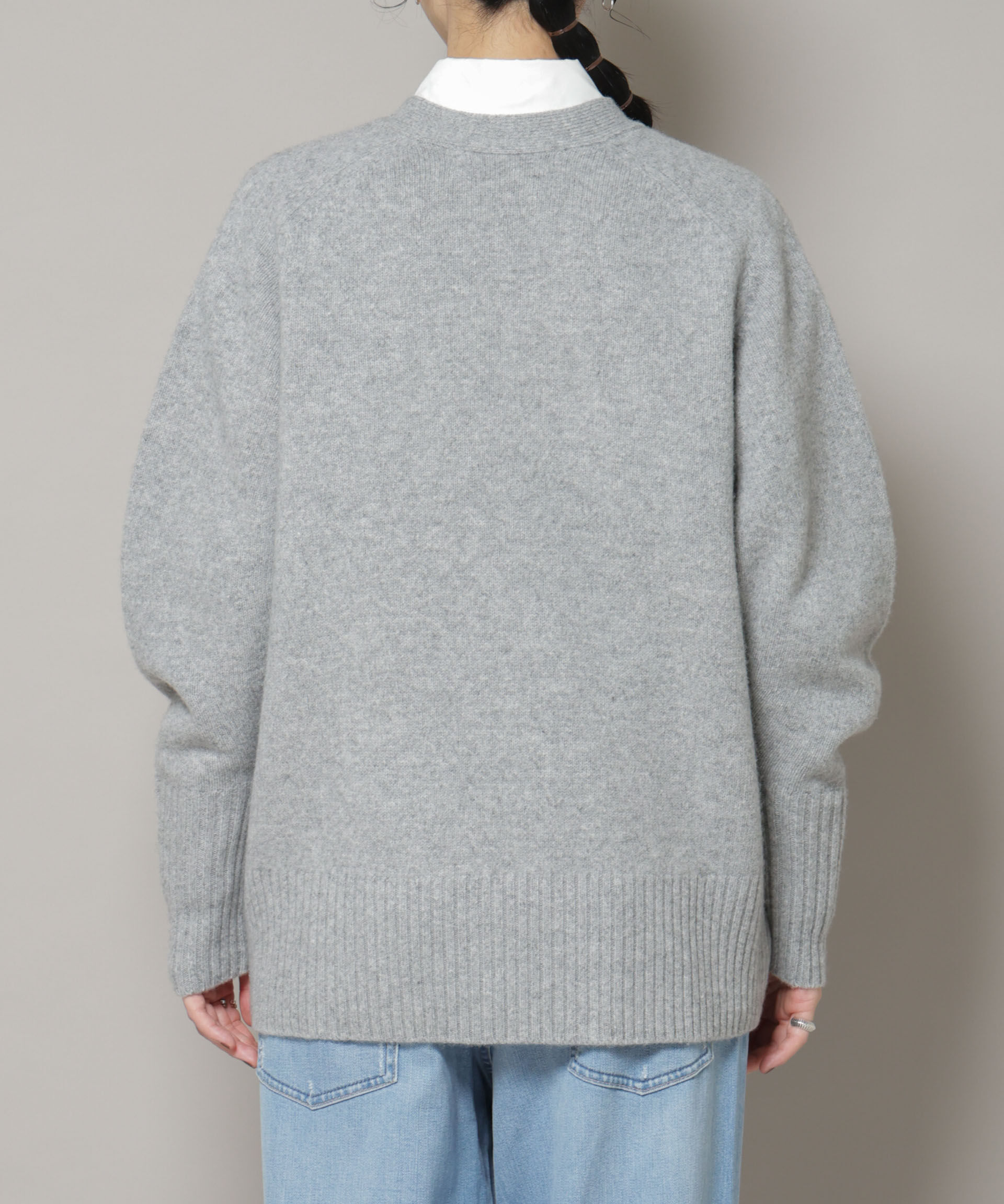 nano･universe「AQUAウールカシミヤVネックカーディガン」|ニット・セーター|