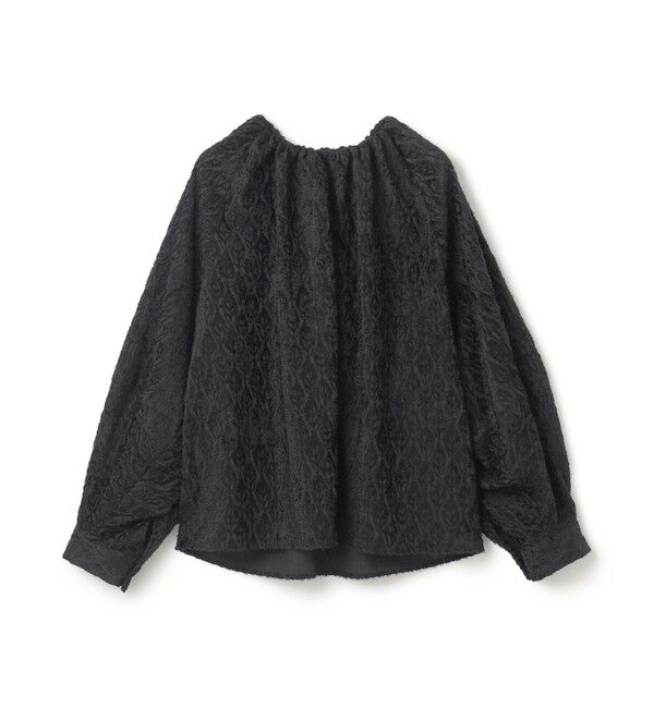 BEIGE,「【洗える】CROISETTE / ジャカードブラウス」|シャツ・ブラウス|Black