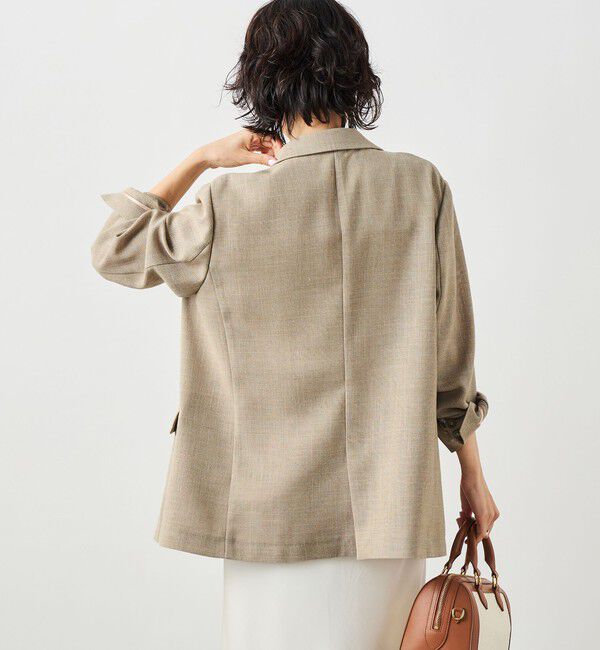 NOLLEY'S sophi「ウォッシャブルリネンライクオーバージャケット」|テーラードジャケット|
