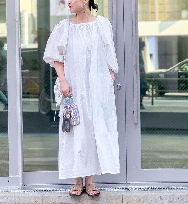 NOLLEY'S「【WEB限定】ウォッシャブルボリュームスリーブワンピース」|ワンピース|