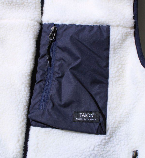 GLOSTER「【2WAYで着回せる】【UNISEX】GLOSTER配色別注 TAIONボア&times;ダウンベスト」|ダウンベスト・ベスト|