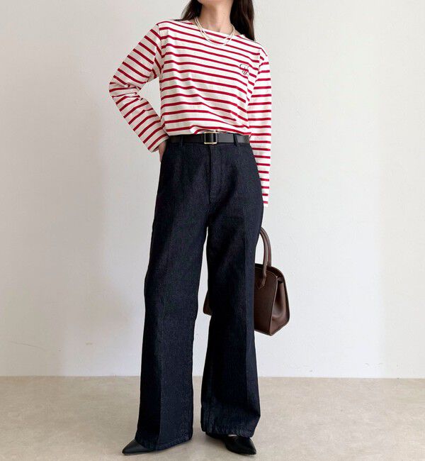 fredy emue「コンパクトボーダーロンTシャツ」|Tシャツ・カットソー|