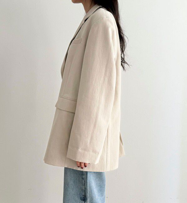 fredy emue「リネン混ラチネオーバージャケット」|テーラードジャケット|