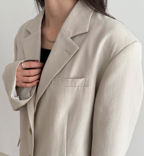 fredy emue「リネン混ラチネオーバージャケット」|テーラードジャケット|