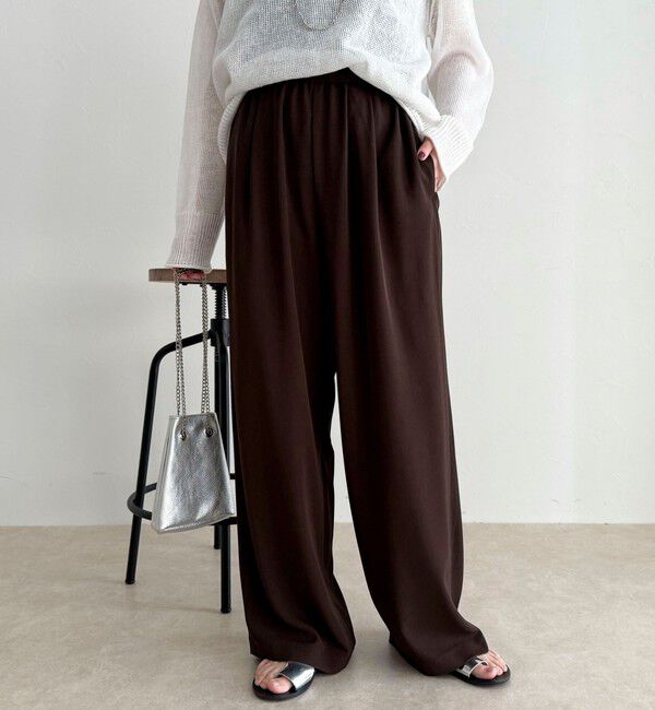 fredy emue「【ラクなのにきちんと見え】シャラリツイル イージーパンツ」|チノ|
