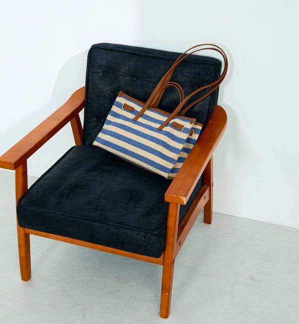 fredy emue「ボーダープリントスクエアトートバッグ」|ショルダー・メッセンジャー|