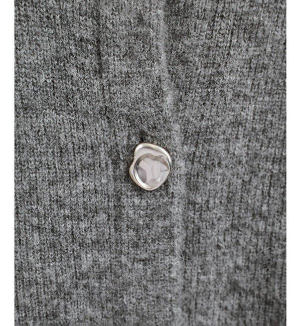 SALON adam et rope'「【WEB限定】2WAYニュアンスメタルボタンシャギークルーカーディガン 2」|カーディガン|