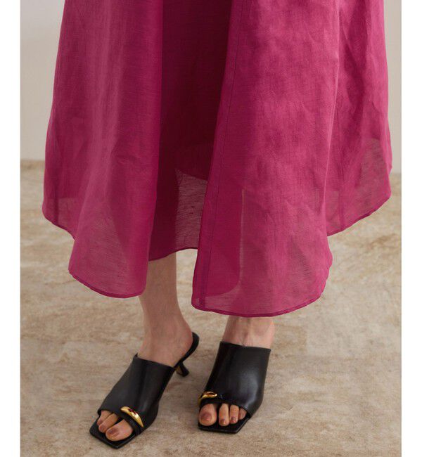 ROPE「【洗える】ブライトリネン パッチワンピース」|ワンピース|