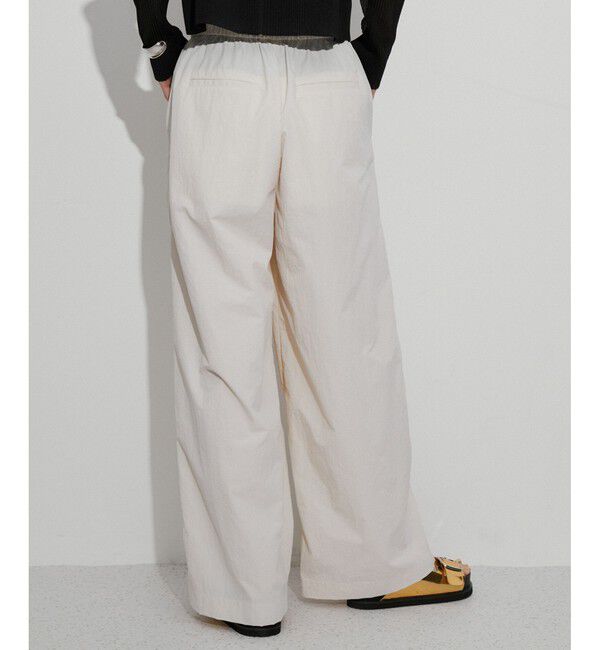 ADAM ET ROPE'「撥水ナイロンイージーパンツ」|チノ|