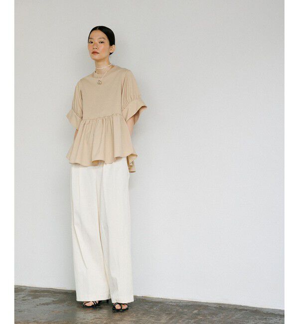 ADAM ET ROPE'「撥水ナイロンイージーパンツ」|チノ|