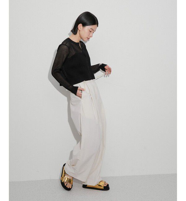 ADAM ET ROPE'「撥水ナイロンイージーパンツ」|チノ|