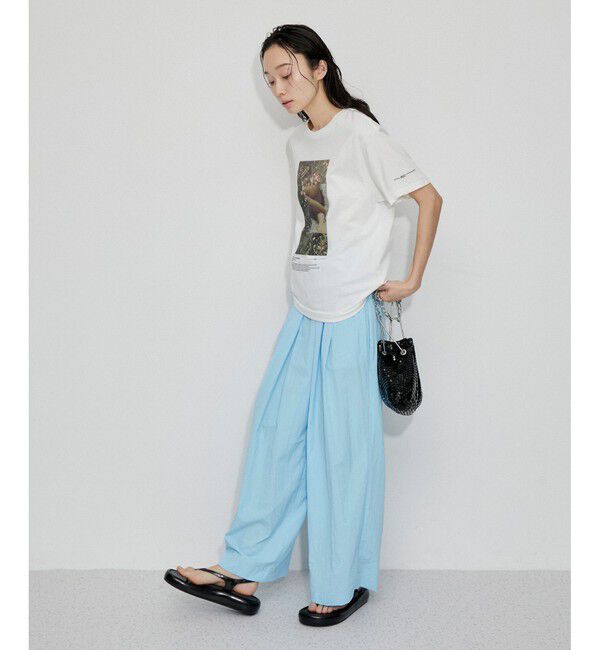 ADAM ET ROPE'「撥水ナイロンイージーパンツ」|チノ|