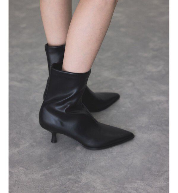 ADAM ET ROPE'「ポインテッドトゥストレッチブーツ」|ロングブーツ|