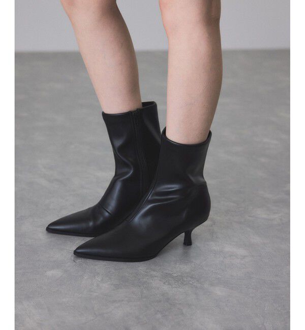 ADAM ET ROPE'「ポインテッドトゥストレッチブーツ」|ロングブーツ|