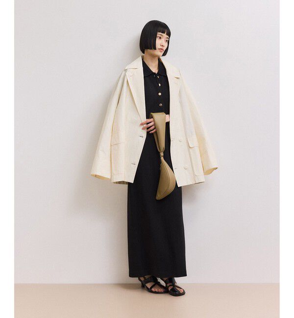 ADAM ET ROPE'「【WEB限定】ハーフスリーブポロシャツワンピース」|ワンピース|