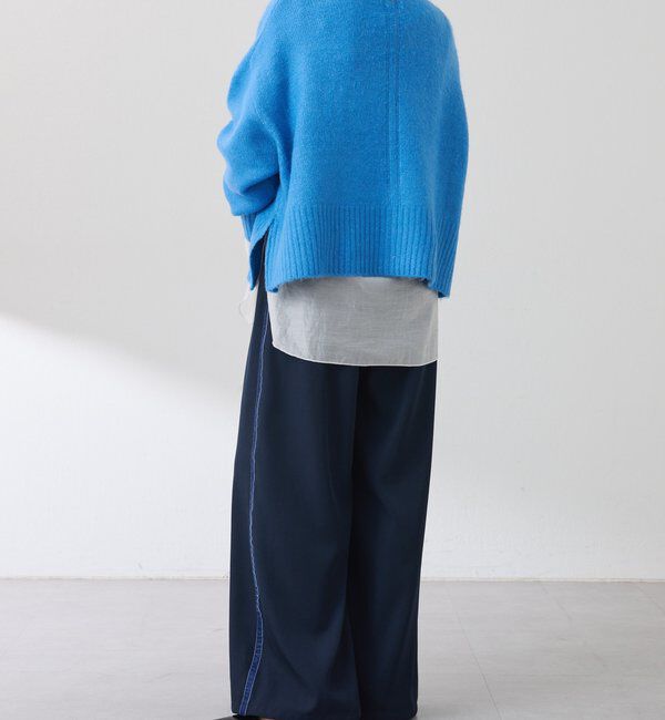  「サイドベロア裾ドロストパンツ」|チノ|