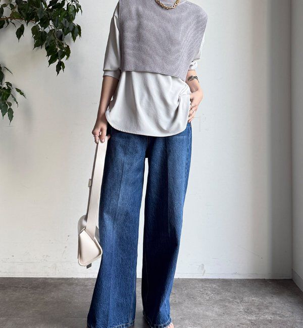  「【WEB限定】ニットベスト&times;シャツセット」|ニット・セーター|