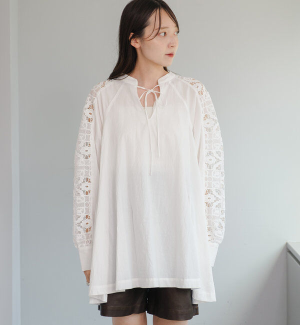  「袖レースチュニック」|チュニック|