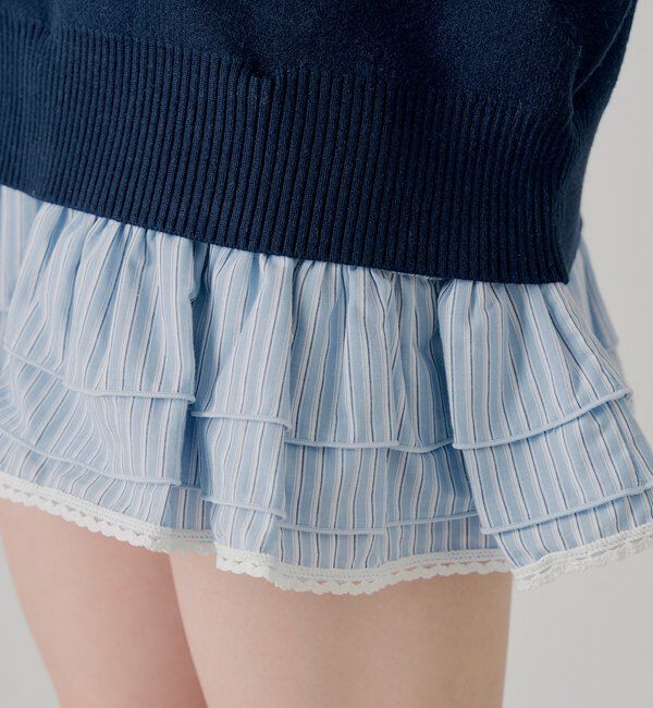  「【マルチway】シャツレイヤードニットワンピース」|ワンピース|