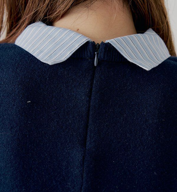  「【マルチway】シャツレイヤードニットワンピース」|ワンピース|