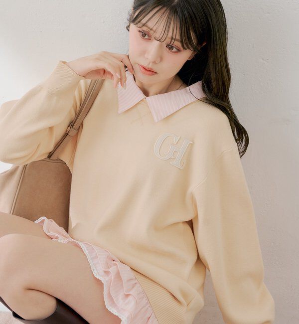  「【マルチway】シャツレイヤードニットワンピース」|ワンピース|