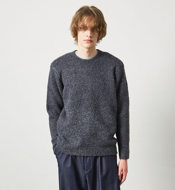 ABAHOUSE「【シャギー調】リングヤーン メランジニット / プルオーバー ニット」|ニット・セーター|