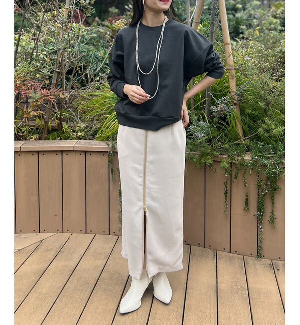 Rouge vif「【MICA&DEAL /マイカアンドディール】ルーズスリーブスウェット」|スウェット・ジャージ|