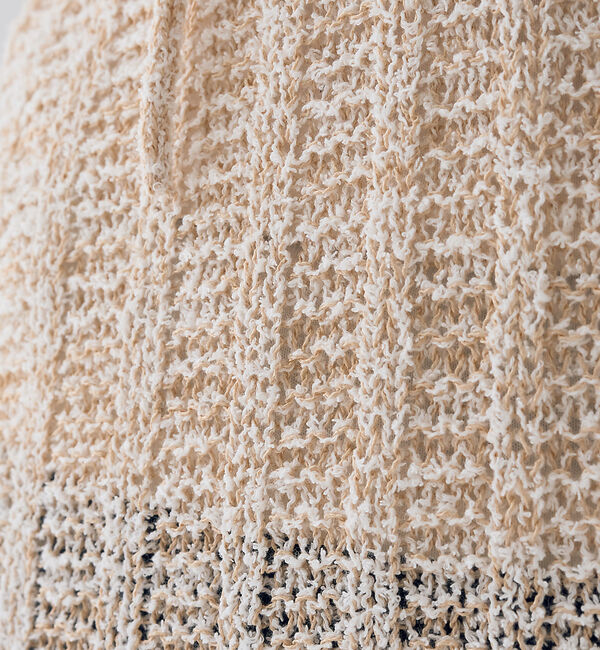 Rouge vif「麻混ニットレースアップベスト」|ニット・セーター|