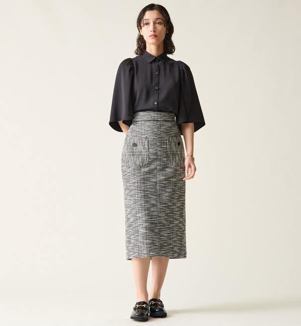 TIARA「ボタン付ツイーディスカート」|スカート|