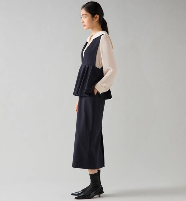 TIARA「ペプラムジャンパースカート」|ジャンパースカート|