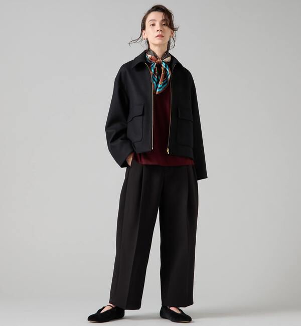 Liesse「ショート丈ウールブルゾン」|ブルゾン・スタジャン|