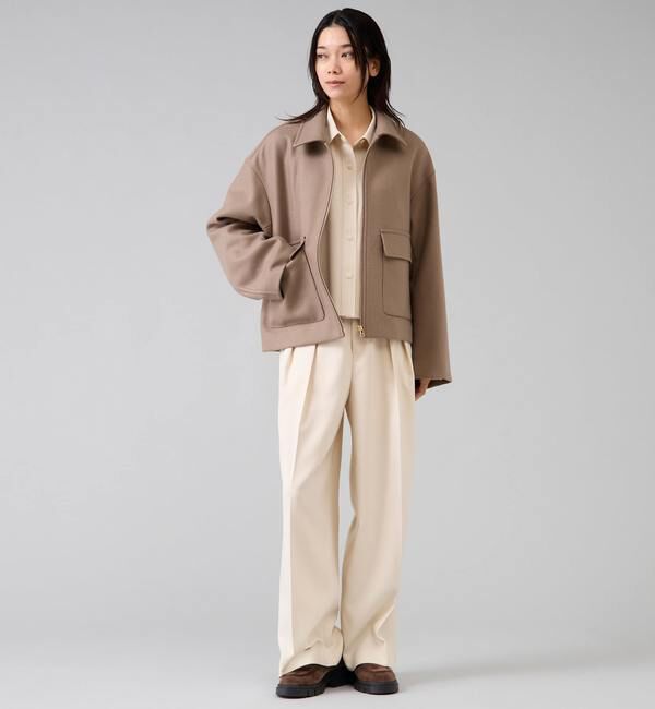 Liesse「ショート丈ウールブルゾン」|ブルゾン・スタジャン|