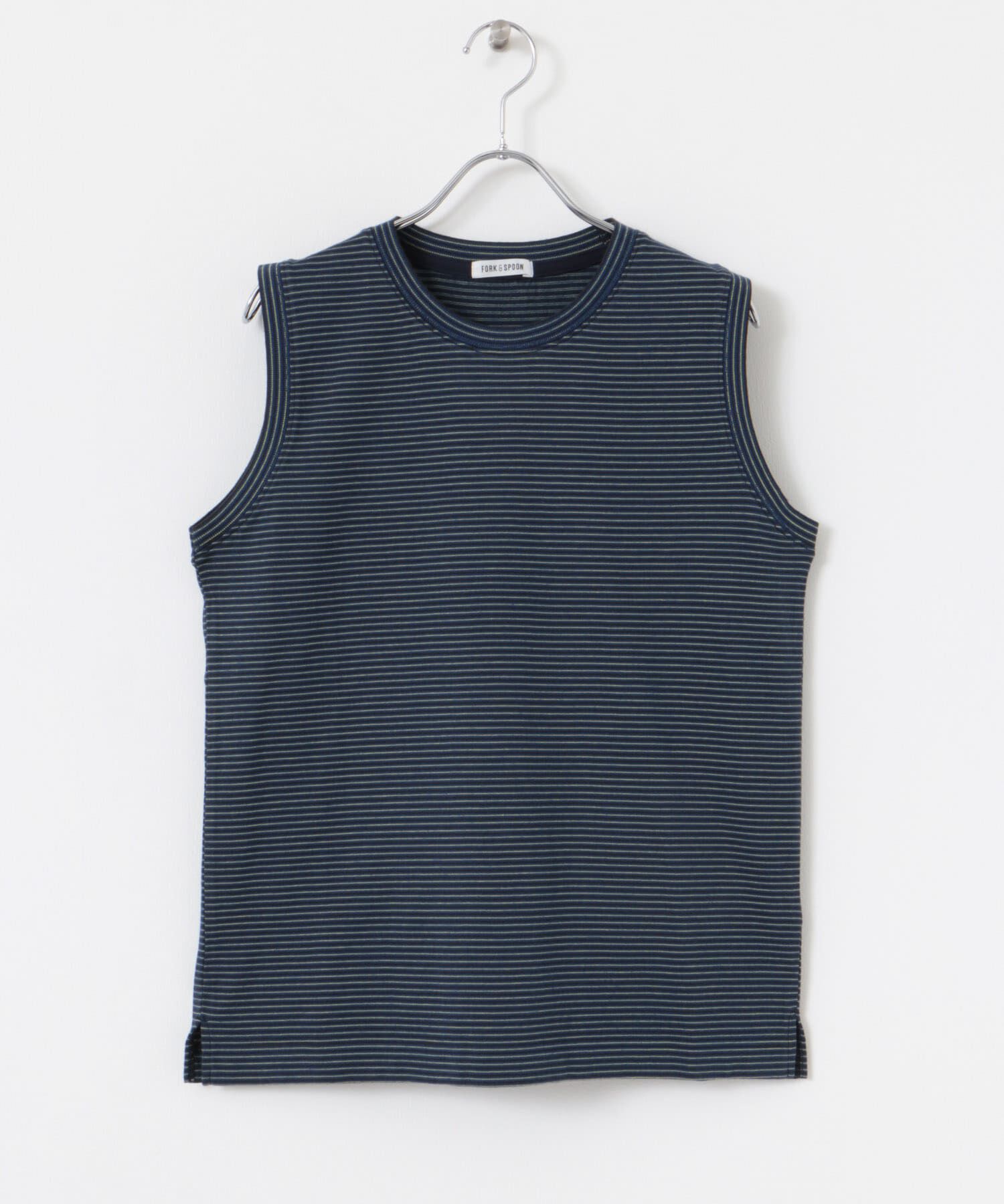 URBAN RESEARCH DOORS「FORK&SPOON　マルチカラーボーダーノースリーブTシャツ」|Tシャツ・カットソー|