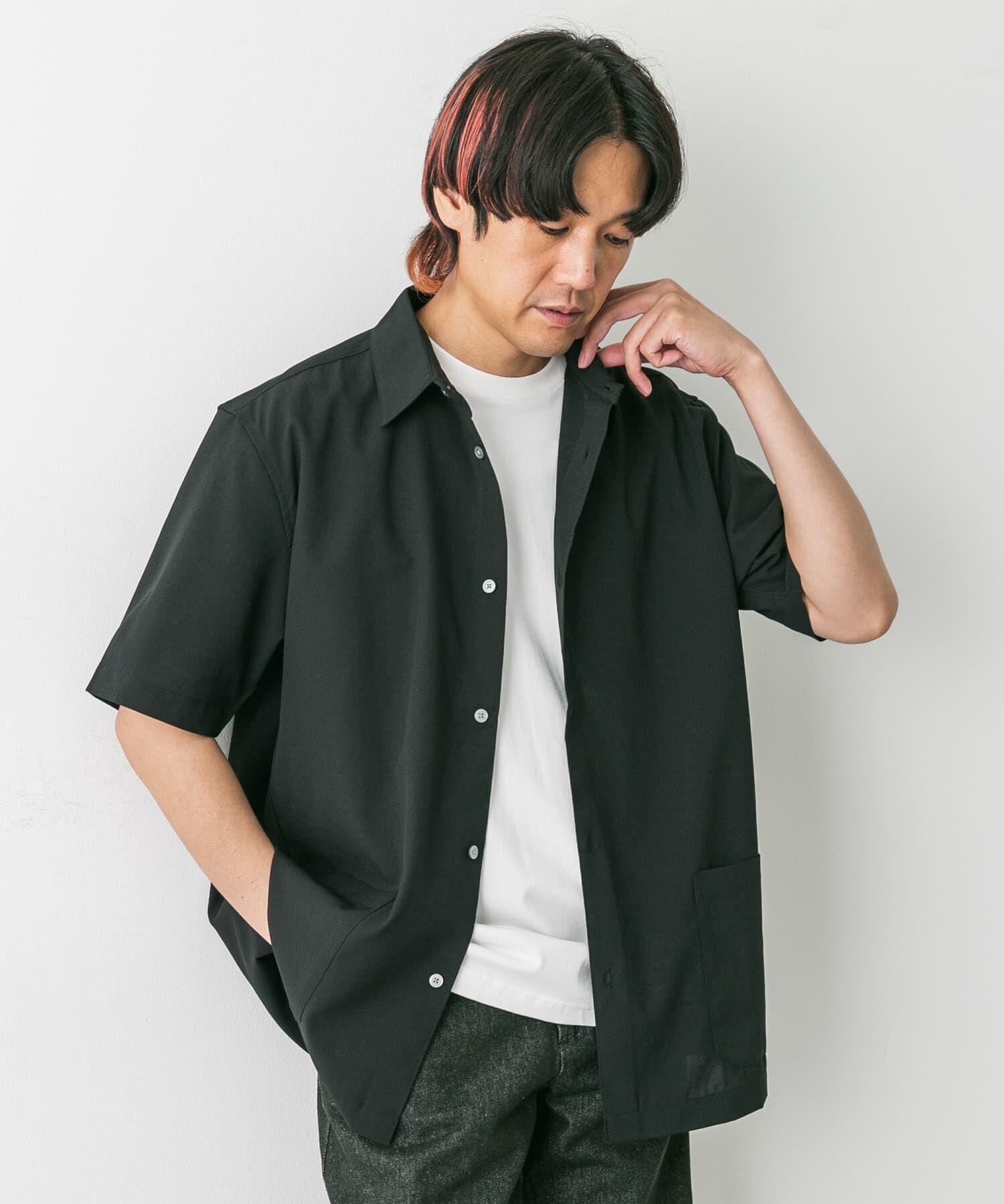 URBAN RESEARCH DOORS「『UR TECH DRYLUXE』『イージーケア/速乾』レギュラーカラーシャツ」|シャツ・ブラウス|