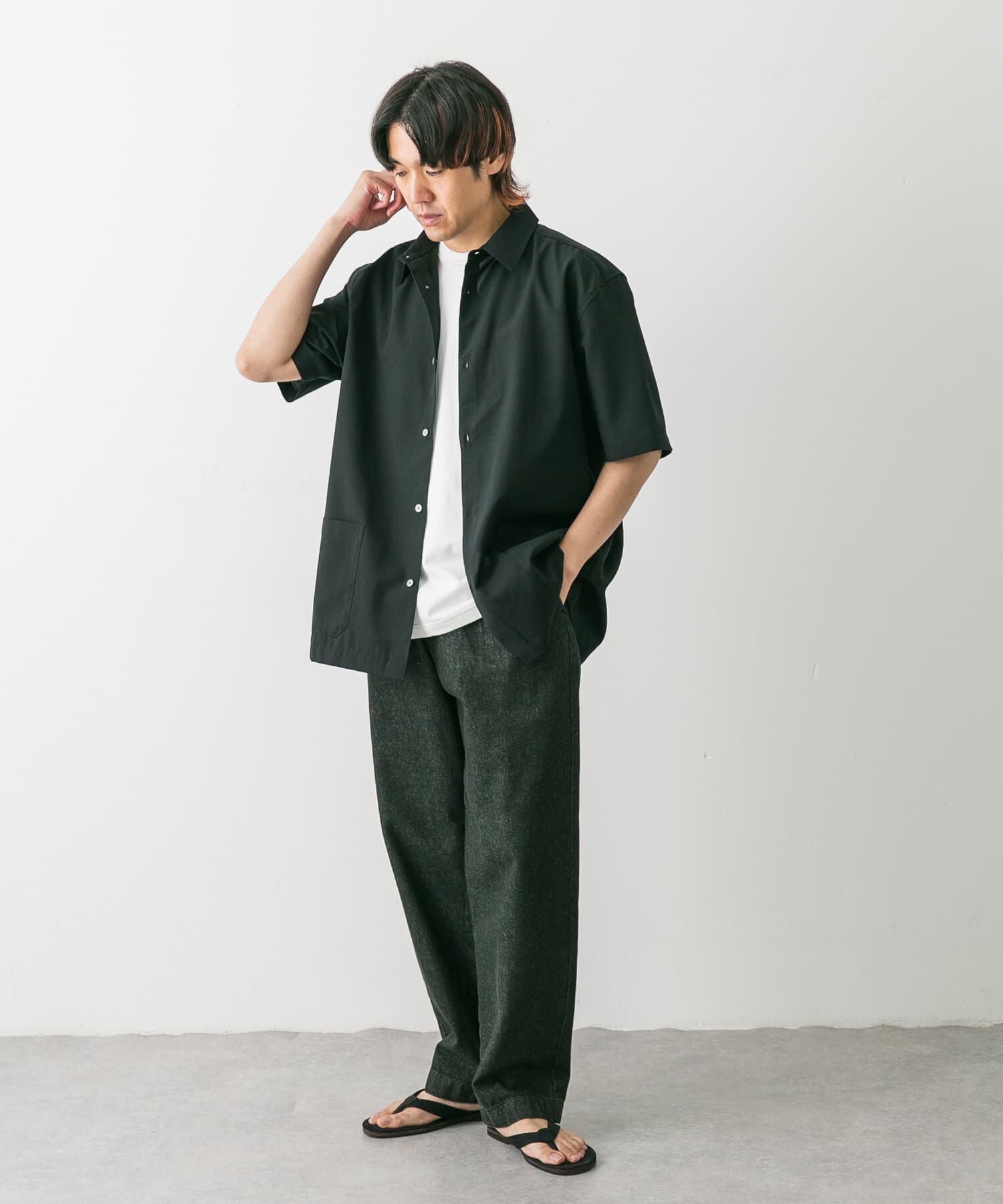 URBAN RESEARCH DOORS「『UR TECH DRYLUXE』『イージーケア/速乾』レギュラーカラーシャツ」|シャツ・ブラウス|