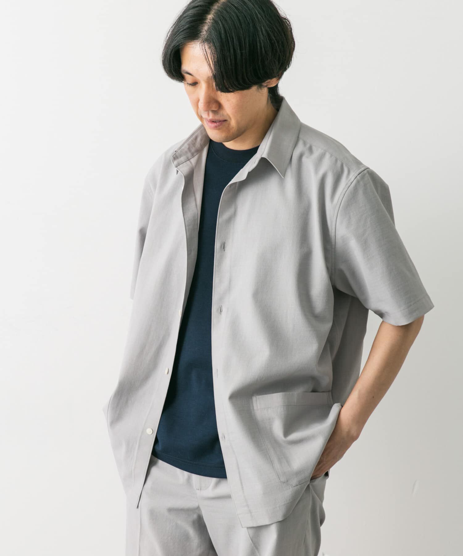 URBAN RESEARCH DOORS「『UR TECH DRYLUXE』『イージーケア/速乾』レギュラーカラーシャツ」|シャツ・ブラウス|