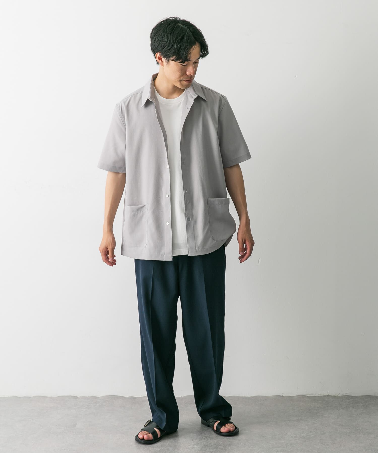 URBAN RESEARCH DOORS「『UR TECH DRYLUXE』『イージーケア/速乾』レギュラーカラーシャツ」|シャツ・ブラウス|