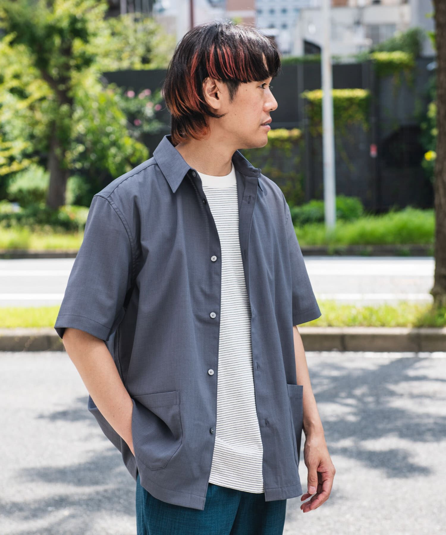 URBAN RESEARCH DOORS「『UR TECH DRYLUXE』『イージーケア/速乾』レギュラーカラーシャツ」|シャツ・ブラウス|