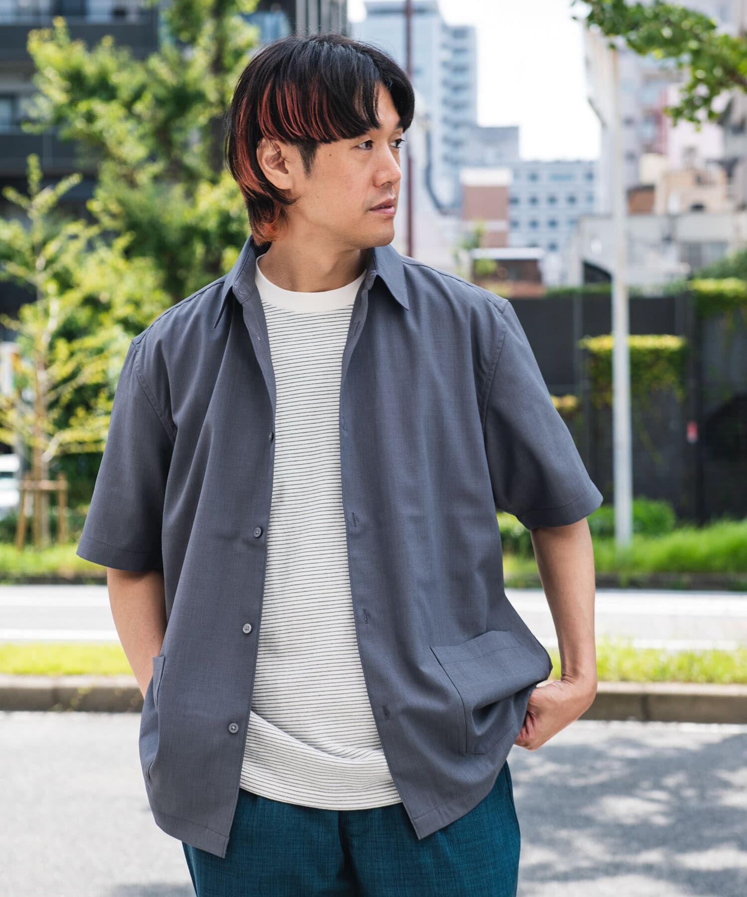 URBAN RESEARCH DOORS「『UR TECH DRYLUXE』『イージーケア/速乾』レギュラーカラーシャツ」|シャツ・ブラウス|
