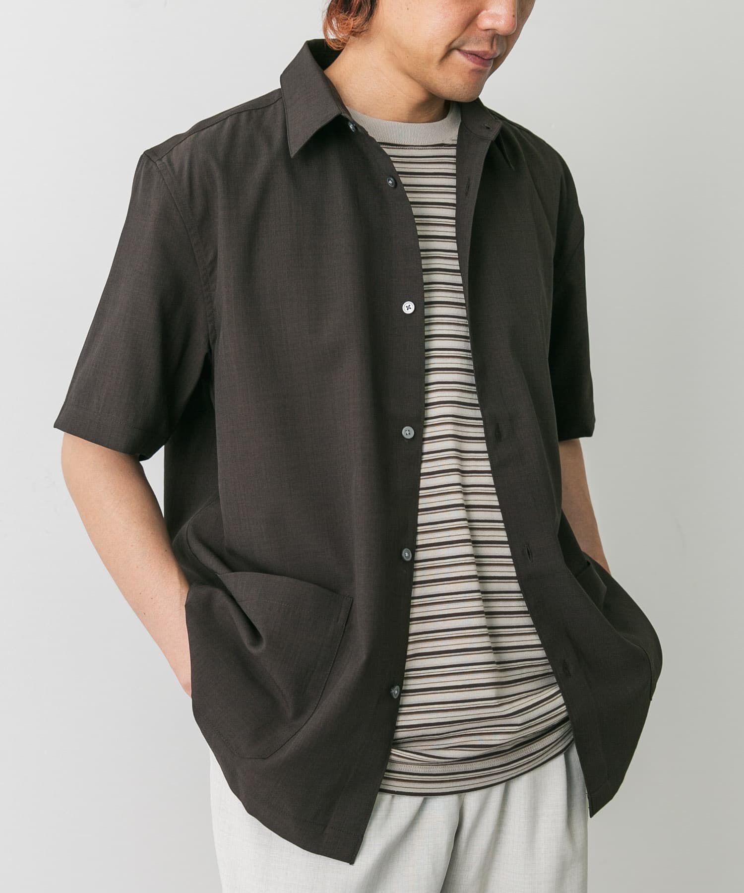 URBAN RESEARCH DOORS「『UR TECH DRYLUXE』『イージーケア/速乾』レギュラーカラーシャツ」|シャツ・ブラウス|