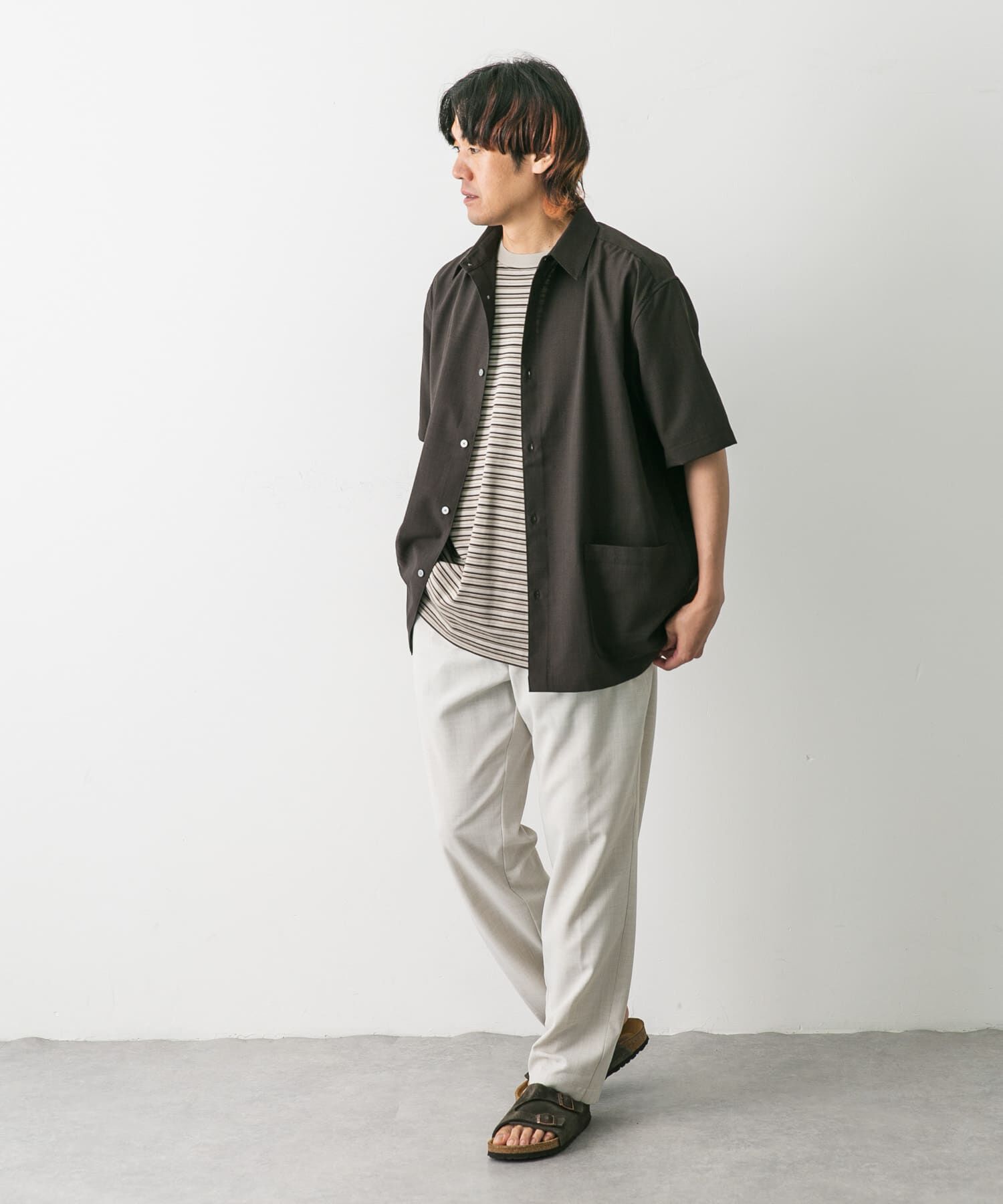 URBAN RESEARCH DOORS「『UR TECH DRYLUXE』『イージーケア/速乾』レギュラーカラーシャツ」|シャツ・ブラウス|