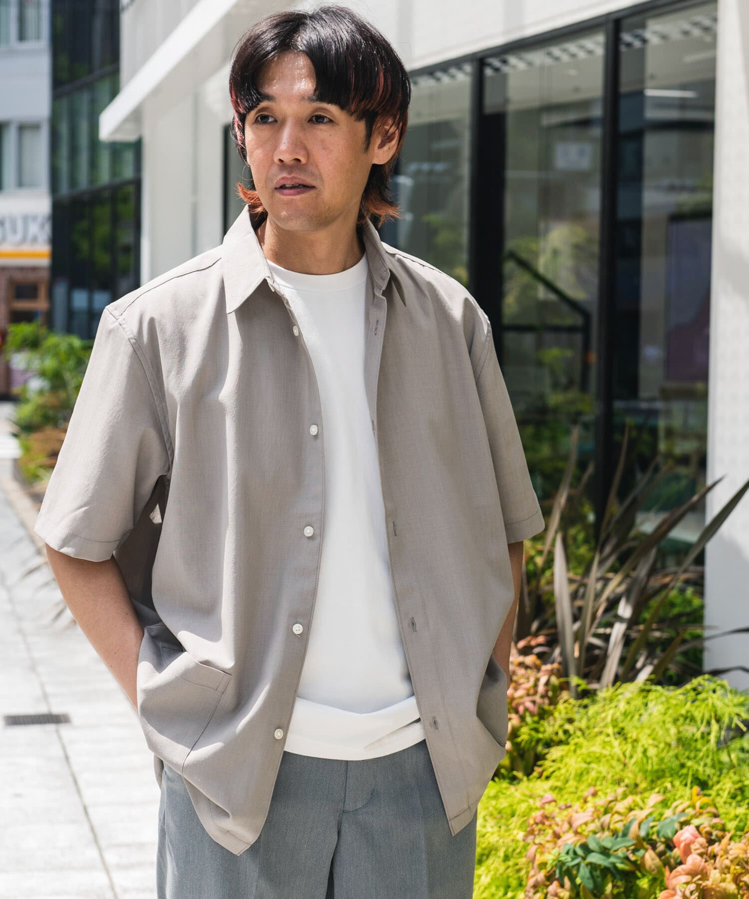 URBAN RESEARCH DOORS「『UR TECH DRYLUXE』『イージーケア/速乾』レギュラーカラーシャツ」|シャツ・ブラウス|