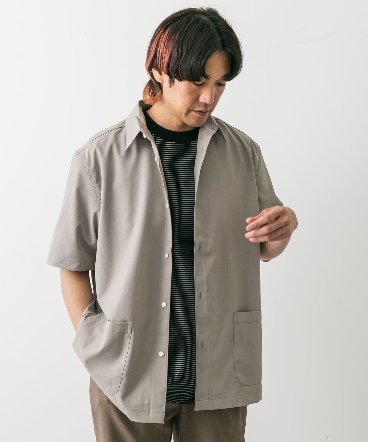 URBAN RESEARCH DOORS「『UR TECH DRYLUXE』『イージーケア/速乾』レギュラーカラーシャツ」|シャツ・ブラウス|