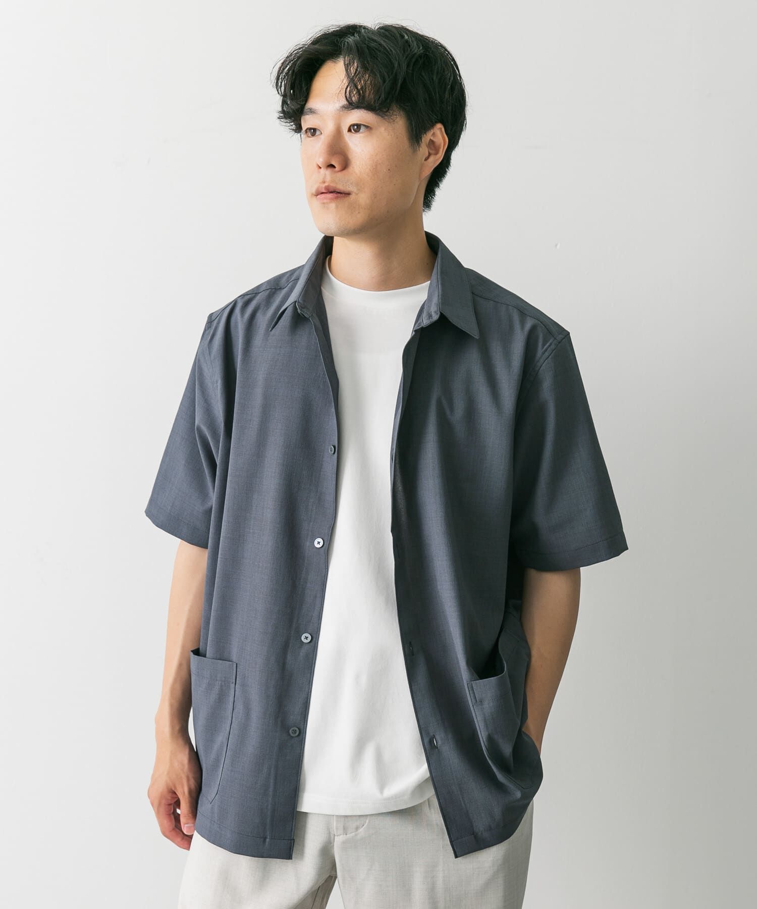 URBAN RESEARCH DOORS「『UR TECH DRYLUXE』『イージーケア/速乾』レギュラーカラーシャツ」|シャツ・ブラウス|